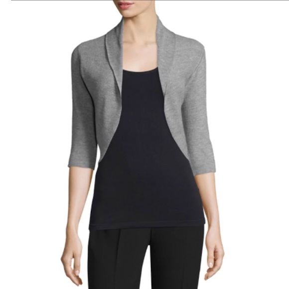 Elie Tahari Becca Shrug in Gray Melange. Size Medium. NWOT. - Picture 1 of 12